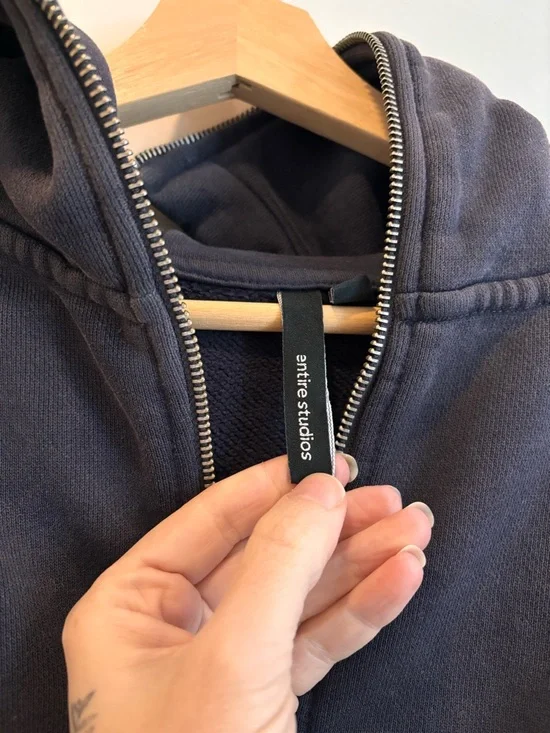 Entire Studios Navy Zip-Up Hoodie with Silver Zipper

X small - Picture 4 of 4